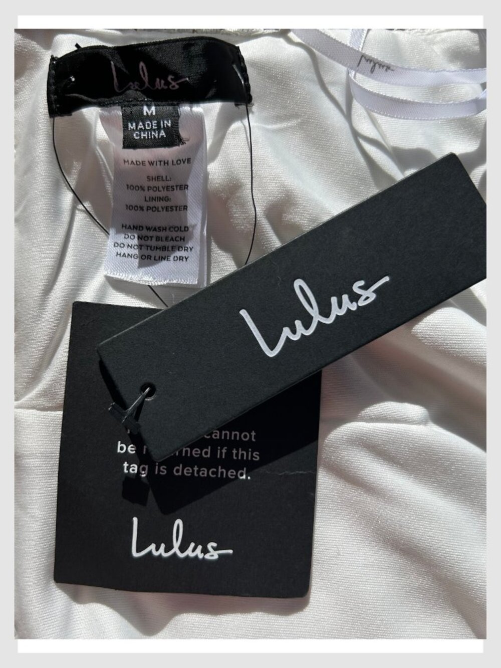 Lulus Dancing in a Dream Crop Top White Lace Up Fringe M - Picture 8 of 8